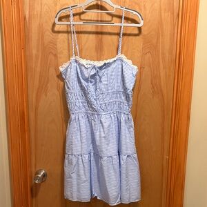 Aeropostale Light Blue Gingham Kids Dress